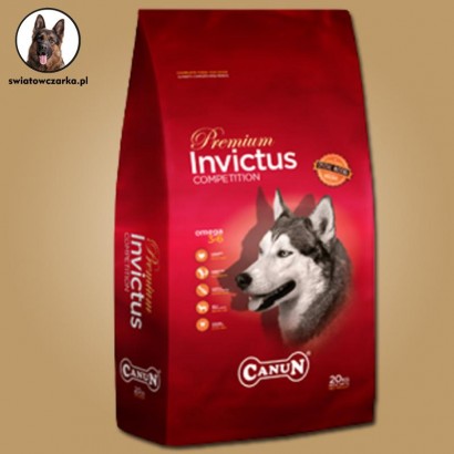 Karma dla psa Premium Canun Invictus 20kg z jagnięciną (mięso 30%), ryżem (25%) i rybą