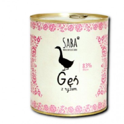 Konserwa SABA gęś z ryżem 83% mięsa 850 g