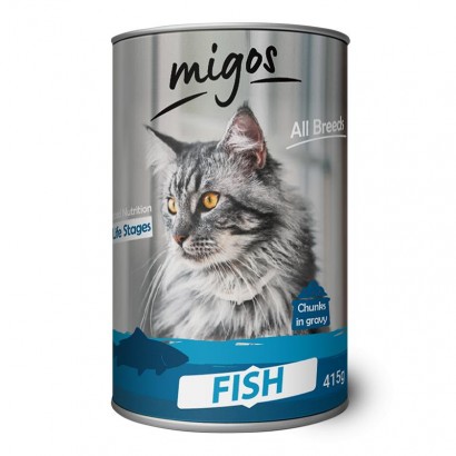 [Zestaw] Migos Cat Fish dla kotów dorosłych 415g x 24
