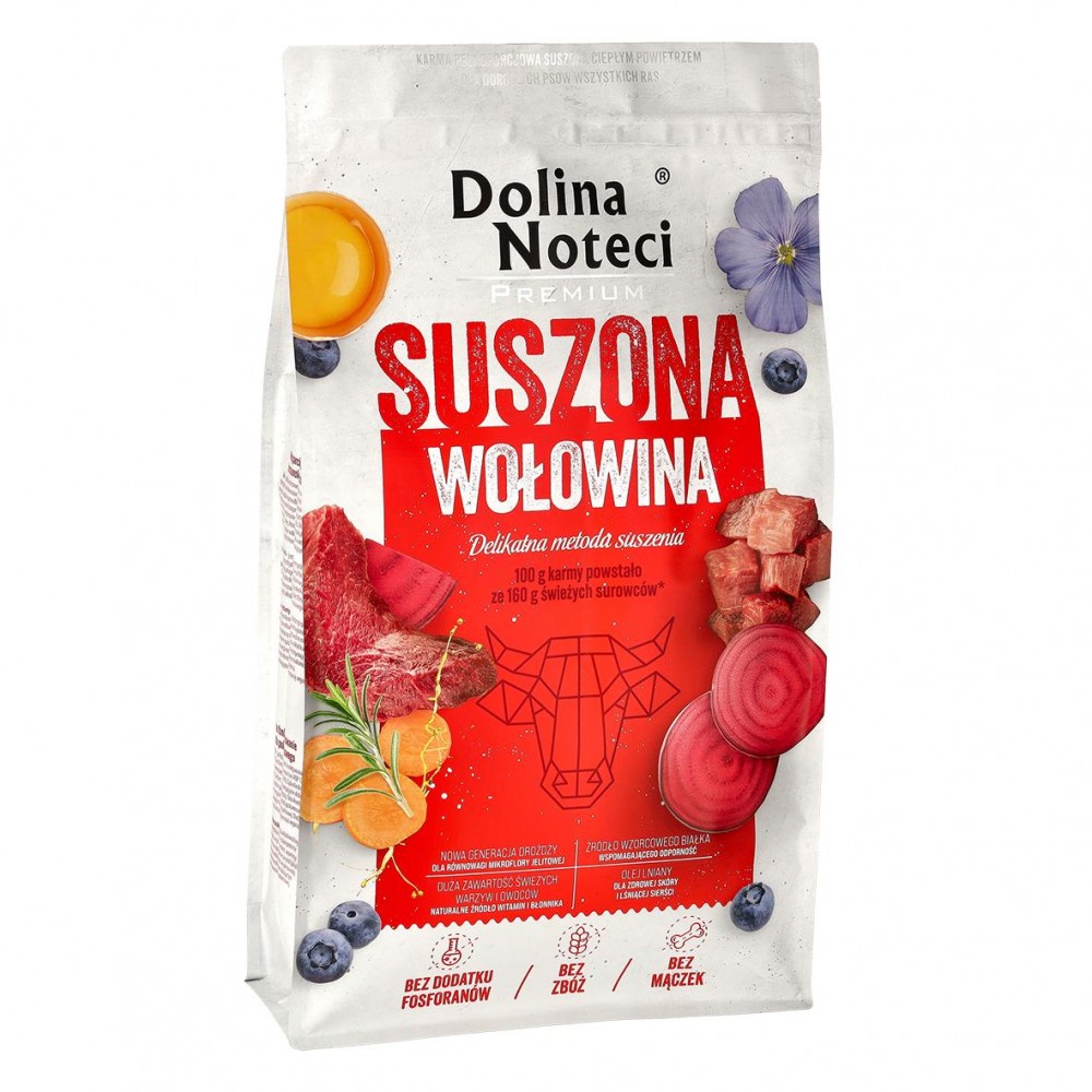 Dolina Noteci Premium karma suszona z wołowiną 9 kg 