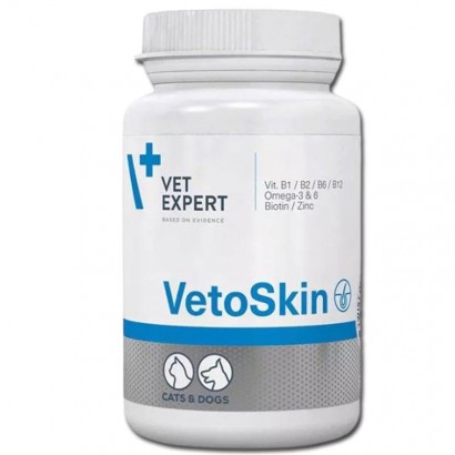 Vetoskin preparat w kapsułkach , dla psów i kotów z zaburzeniami dermatologicznymi 90 kapsułek 