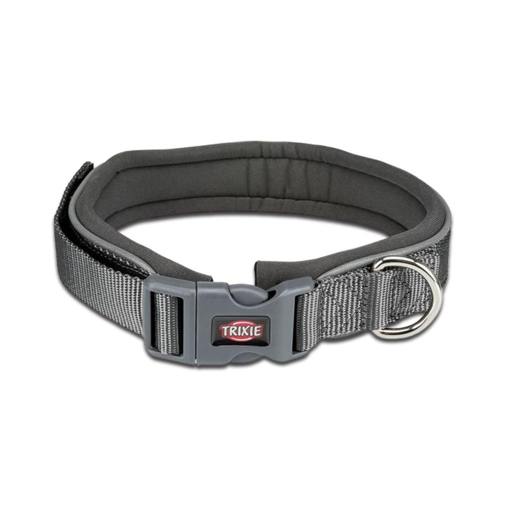 Obroża Premium, z neoprenowym podbiciem, L–XL: 55–61 cm/30 mm, grafit