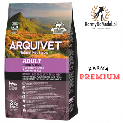 Arquivet Adult jagnięcina z ryżem 3 kg  - 3