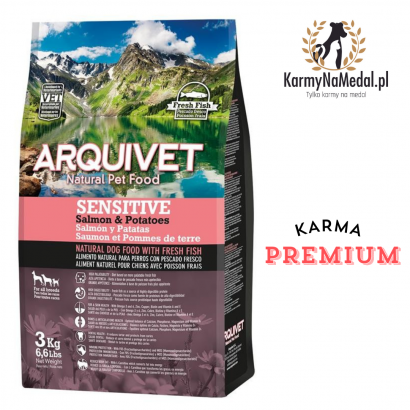 Arquivet Sensitive łosoś z ziemniakami 3 kg  - 3