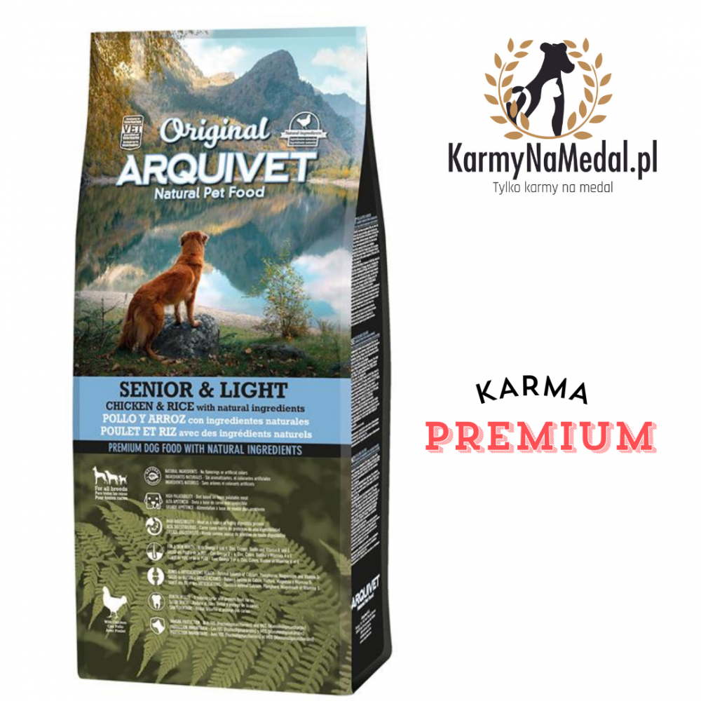 Arquivet Original Senior & Light kurczak z ryżem 12 kg  - 2