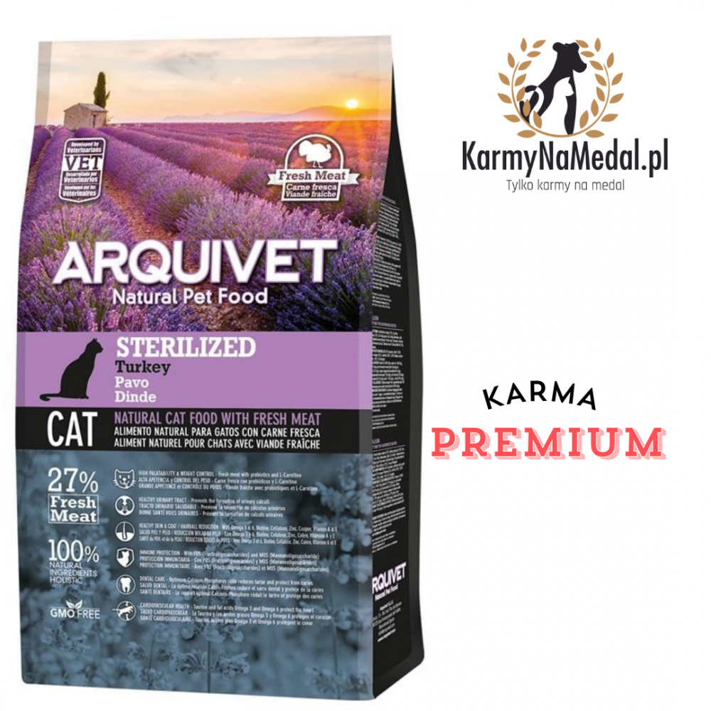 Arquivet Sucha karma dla kotów sterylizowanych z indykiem 1,5 kg - 2 Arquivet Sucha karma dla kotów sterylizowanych z indykiem 1,5 kg - 2