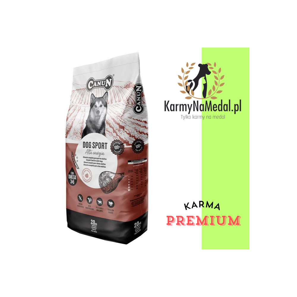 Karma Canun Dog Sport 20 kg 40% mięsa z wołowina dla psów energicznych i sportowych/  - 3