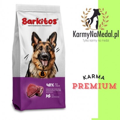 Barkitos wołowina z ryżem 18 kg premium