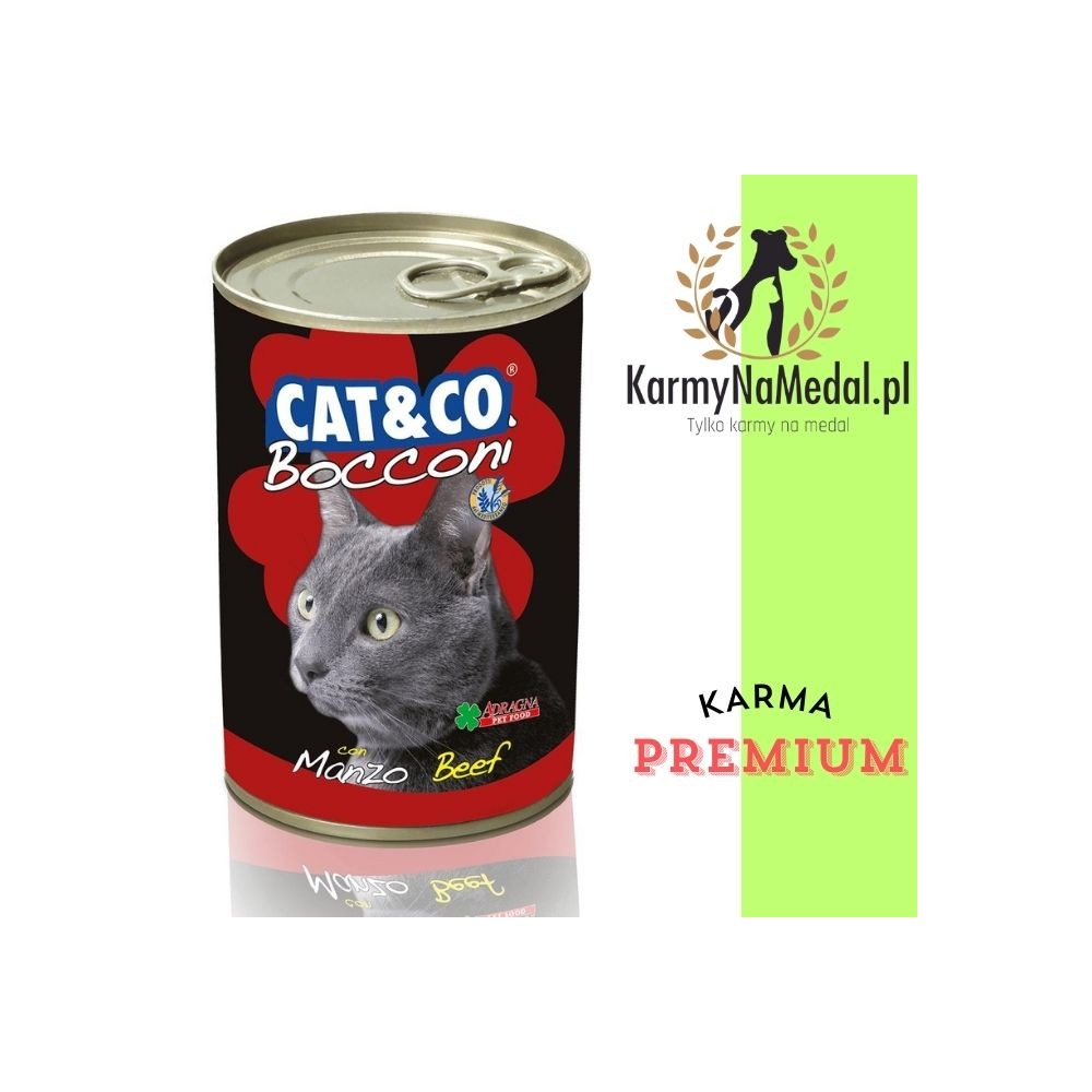 Cat&Co kawałki z wołowiną 400g  mokra karma dla kota