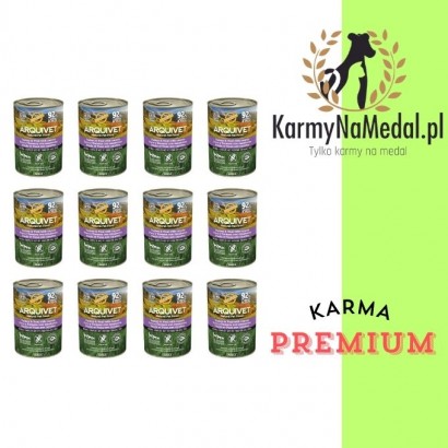 Arquivet mokra karma dla psa z indykiem i cielęciną 12x400g