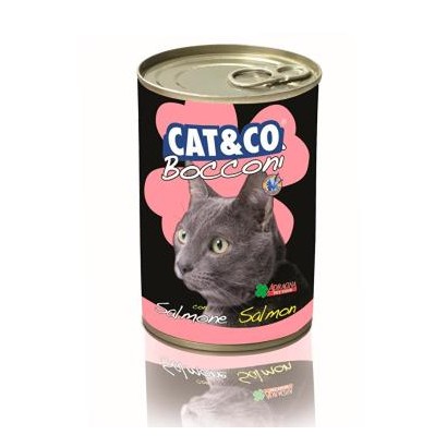 Cat&Co kawałki z łososiem 400g