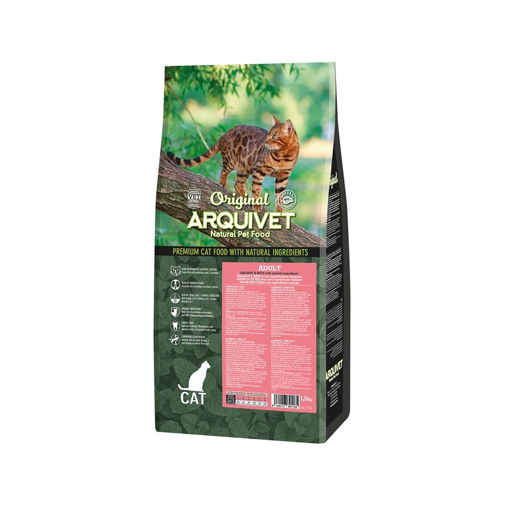 ARQUIVET CAT Original dla kotów dorosłych z łososiem 1,5 kg