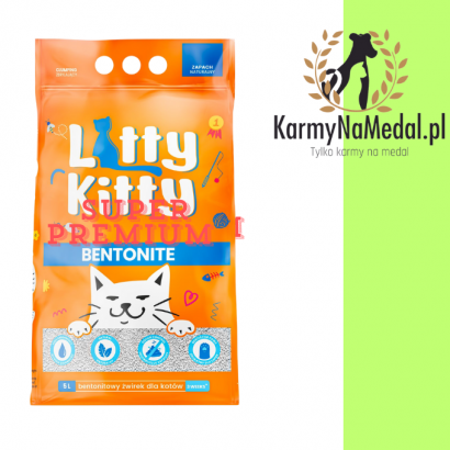 LITTY KITTY Żwirek bentonitowy naturalny 5L