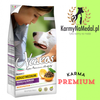 Naxos Adult Maxi Wieprzowina Karma Bezglutenowa i Monobiałkowa dla psów ras wielkich 3kg