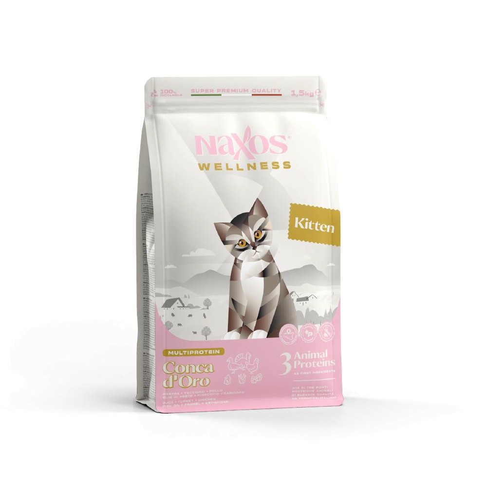 NAXOS CAT KITTEN karma dla kociąt na bazie kaczki, kurczaka i indyka 1,5 kg NAXOS CAT KITTEN karma dla kociąt na bazie kaczki, kurczaka i indyka 1,5 kg