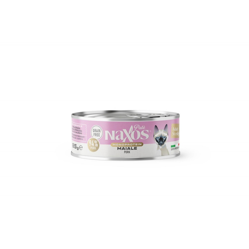 NAXOS CAT STERILIZED MONO Puszka dla kotów sterylizowanych o smaku wieprzowiny 85g