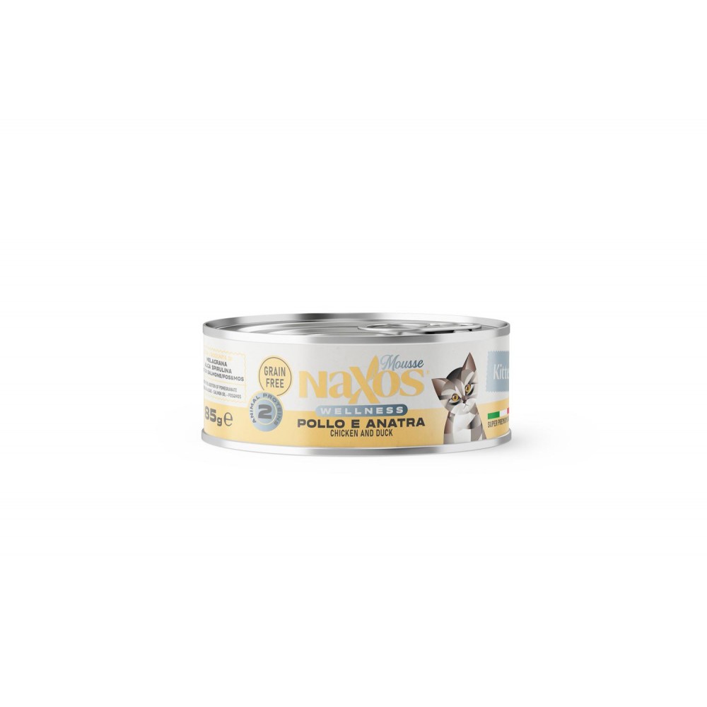 NAXOS CAT Puszka dla kociąt smaku kurczaka i kaczki 85g NAXOS CAT Puszka dla kociąt smaku kurczaka i kaczki 85g