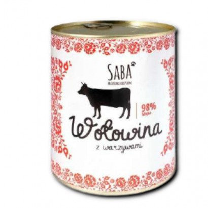SABA Konserwa 98% wołowiny z dodatkiem warzyw I witamin 850 g
