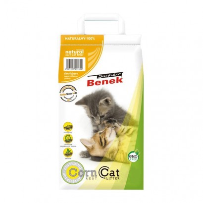 Żwirek dla kota kukurydziany Super Benek CORN CAT 14l
