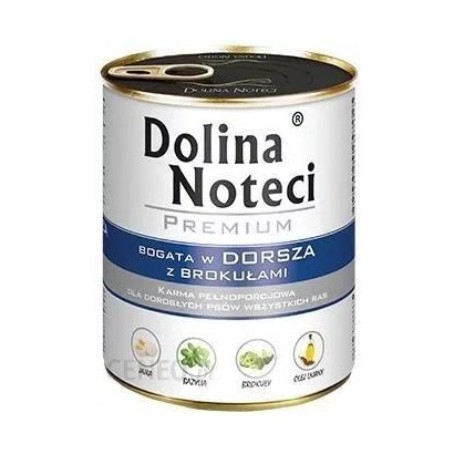 DOLINA NOTECI Premium bogata w dorsza z brokułami - mokra karma dla psa - 800g