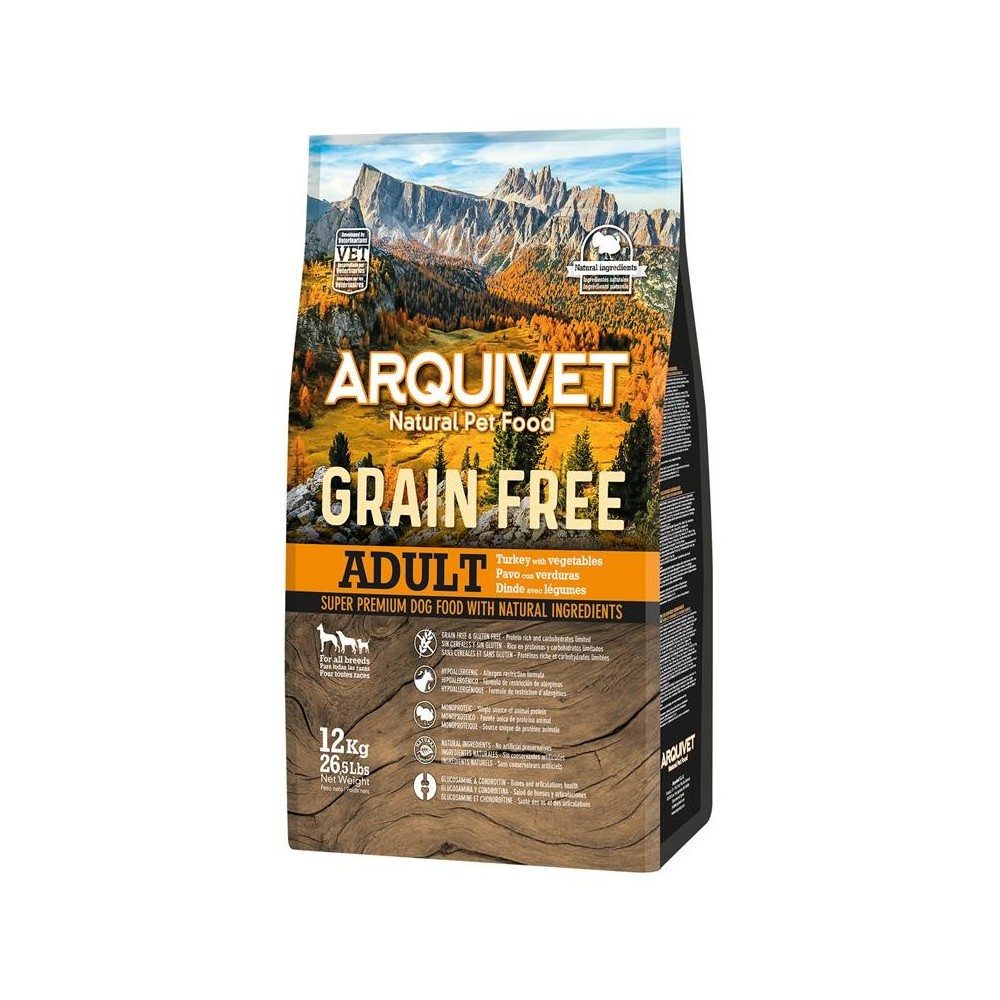 Arquivet GRAIN FREE Indyk z warzywami 12 kg 