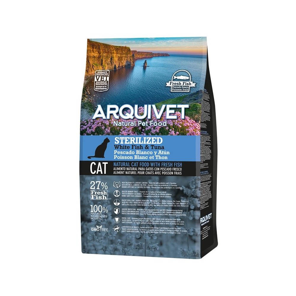 Arquivet Sucha karma dla kotów sterylizowanych z białą rybą i tuńczykiem 1,5 kg Arquivet Sucha karma dla kotów sterylizowanych z białą rybą i tuńczykiem 1,5 kg